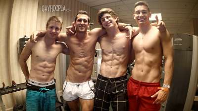GayHoopla – Jerk-Off Race – Hunter Gage, Brad Spear, Seth Rose & Thomas Diaz