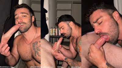 BrandtsBoys – Jordan Uses A Huge Cock At The Glory Hole To Taste Test Flavored Lubes